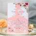 Beautiful Girl Invitation Card Laser Cut Iridescent Paper Wedding Card Personalized Custom